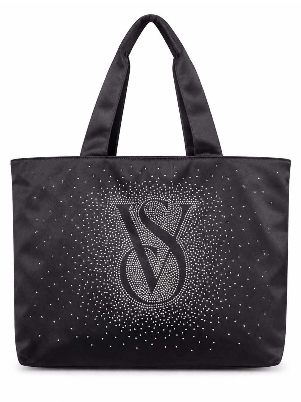 Victoria's Secret Black Crystal Logo Tote